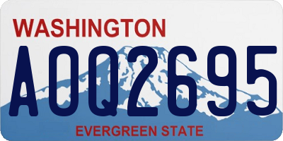 WA license plate AOQ2695