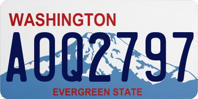 WA license plate AOQ2797