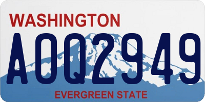 WA license plate AOQ2949