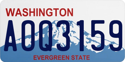 WA license plate AOQ3159