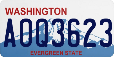 WA license plate AOQ3623