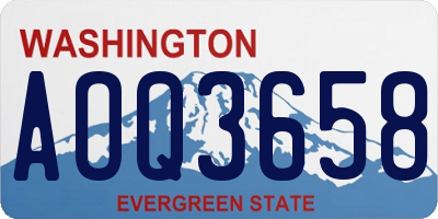 WA license plate AOQ3658