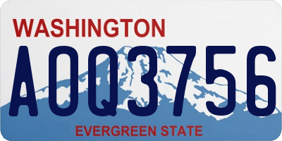 WA license plate AOQ3756
