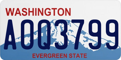 WA license plate AOQ3799