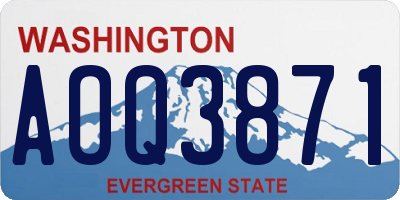 WA license plate AOQ3871
