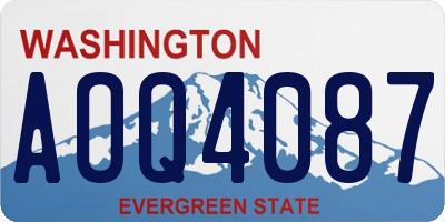 WA license plate AOQ4087