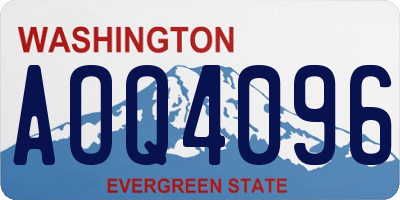 WA license plate AOQ4096