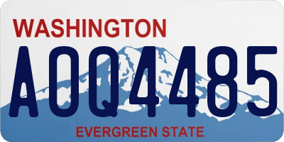 WA license plate AOQ4485