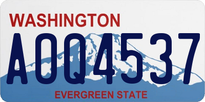 WA license plate AOQ4537