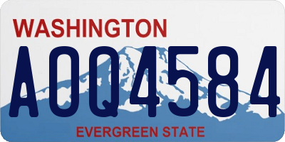 WA license plate AOQ4584