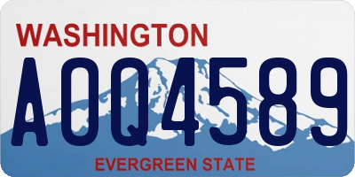 WA license plate AOQ4589