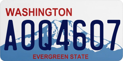 WA license plate AOQ4607
