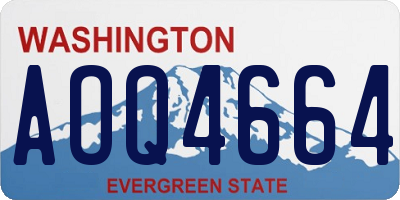 WA license plate AOQ4664