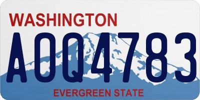 WA license plate AOQ4783