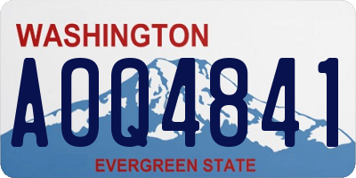 WA license plate AOQ4841