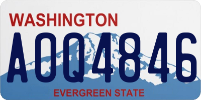 WA license plate AOQ4846