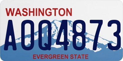 WA license plate AOQ4873