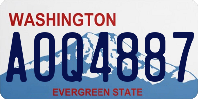 WA license plate AOQ4887