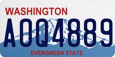 WA license plate AOQ4889