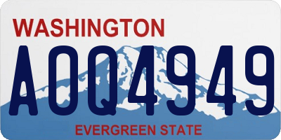 WA license plate AOQ4949