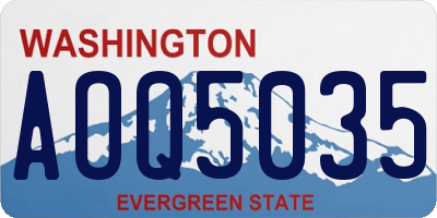 WA license plate AOQ5035