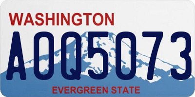 WA license plate AOQ5073