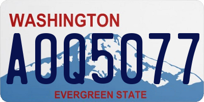 WA license plate AOQ5077