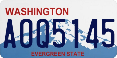 WA license plate AOQ5145