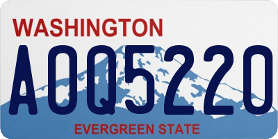 WA license plate AOQ5220