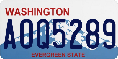WA license plate AOQ5289