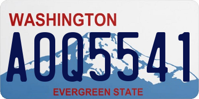 WA license plate AOQ5541