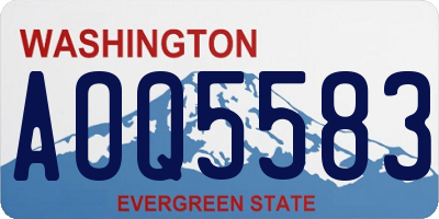 WA license plate AOQ5583