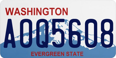 WA license plate AOQ5608