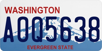 WA license plate AOQ5638