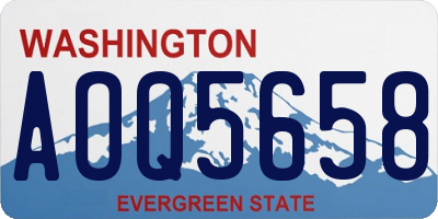 WA license plate AOQ5658