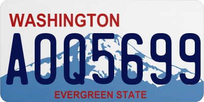 WA license plate AOQ5699