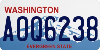 WA license plate AOQ6238