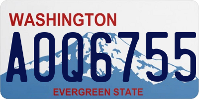 WA license plate AOQ6755