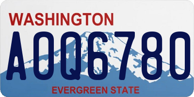 WA license plate AOQ6780