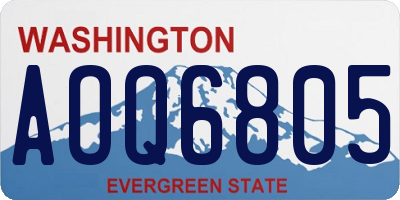 WA license plate AOQ6805