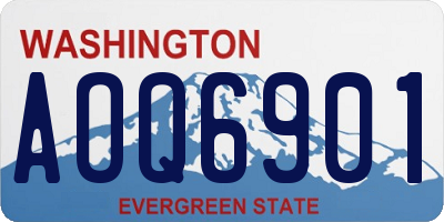 WA license plate AOQ6901