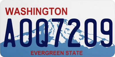 WA license plate AOQ7209