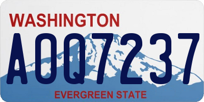 WA license plate AOQ7237