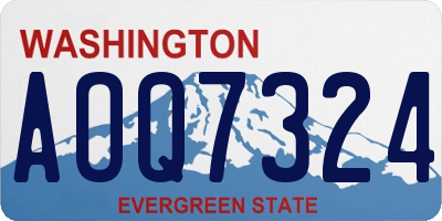 WA license plate AOQ7324