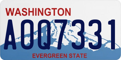 WA license plate AOQ7331