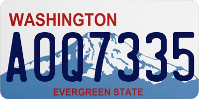 WA license plate AOQ7335