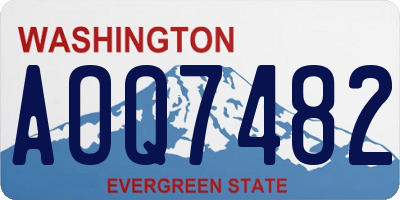 WA license plate AOQ7482