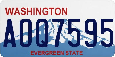 WA license plate AOQ7595