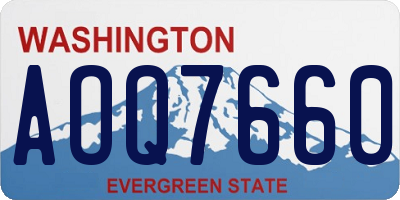 WA license plate AOQ7660