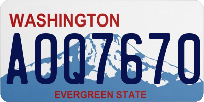 WA license plate AOQ7670